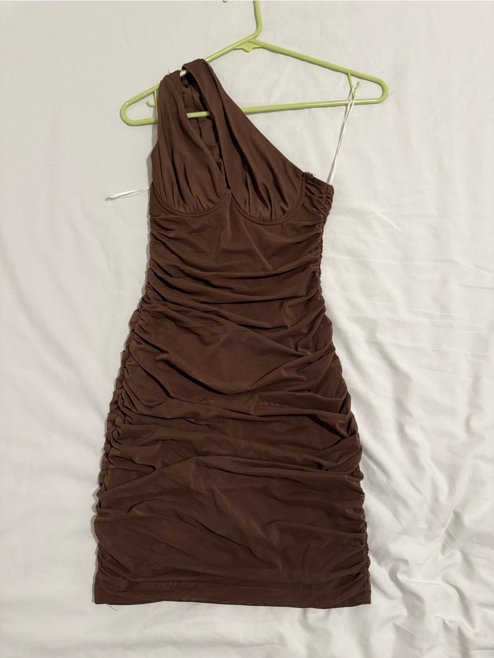 Princess Polly Brown Off the Shoulder Bodycon Dress - Picture 2 of 4